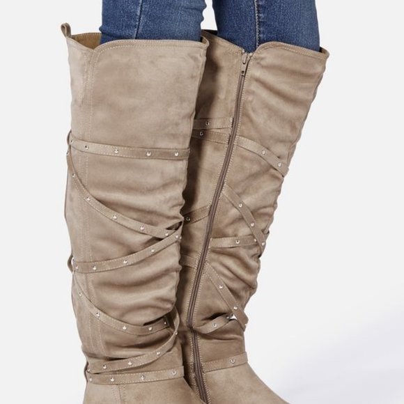 6.5 wide calf Shawnee Just Fab boots - Picture 1 of 3